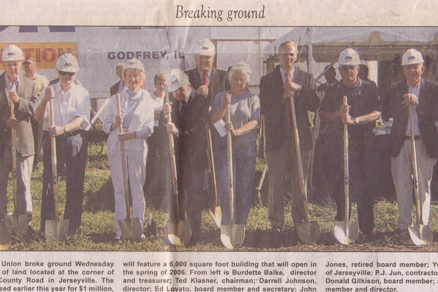 Breaking ground for the new branch
